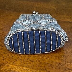 Vintage David Jeffrey Hand Beaded Coin Purse